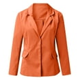 thumbnail image 6 of Outfmvch Suits Blazer For Women 2023 Jackets Women'S Open Work Blazers Coat Casual Sleeve Front Long Office Women'S Coat Womens Blazer Orange M, 6 of 7