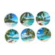 thumbnail image 3 of 6 posavasos de madera con aislamiento térmico, manteles individuales apilables y redondos. Playa, 3 of 9