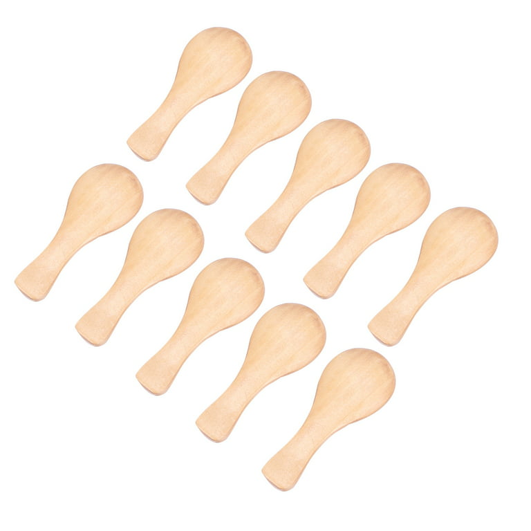 Buytra Small Wooden Salt Spoon - 20 Pack Mini Wood Spoon with Short Handle, Perfect for Small Jars of Jam, Spices, Condiments, Seasoning, Sugar, Honey