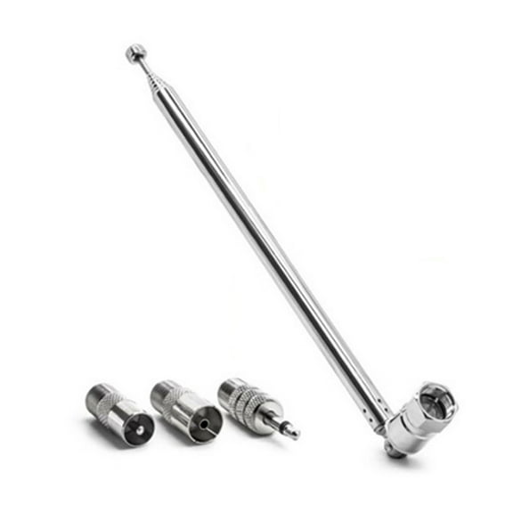 Metal FM Radio Antenna with 10-Section Extension Reception Improvement for Radios HiFi Accessories