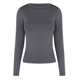 thumbnail image 3 of Blusa Mangas Largas Top cuello redondo ajustado básico mujer túnica corta traje de calle Kuymtek  Gris T S para Mujer, 3 of 9