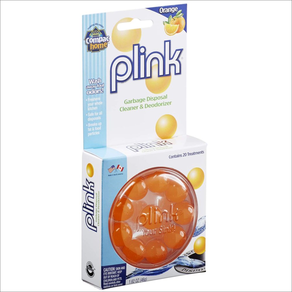 Compac Plink Garbage Disposal Cleaner and Deodorizer, Orange, 20 Count
