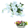 thumbnail image 2 of Hot Sale!Veeogra Artificial Faux Petunia Flower Bouquet Simulation Succulent Plants for Home Decoration Garden Wall Arrangement,White, 2 of 8