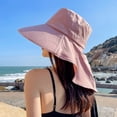 thumbnail image 4 of Sombreros De Sol con Cola De Caballo para Mujer Sombrero De Pesca para Senderismo Al Aire Libre con Solapa para El Cuello Sombrero De Pescador con Protección UV Gorras De Playa para Mujer ShuxiuWang 1327537108917, 4 of 5