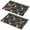 Pioneer Flower Floral, variant on Placemat, Pioneer Flower Floral Print Pattern Place Mats Table Mat Set Of 2, PVC Washable Placemats for Party Kitchen Dining Decoration, 18x12 Inch, Fade Resistant