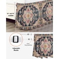 thumbnail image 3 of Black Boho Bed Skirt Oriental Medallion Retro Distressed Bohemian Bed Skirts Queen Size 18 Inch Drop, Wrap Around Dust Ruffle&nbsp;Bedskirt with Adjustable Elastic Belt for Queen Size Beds, 3 of 7