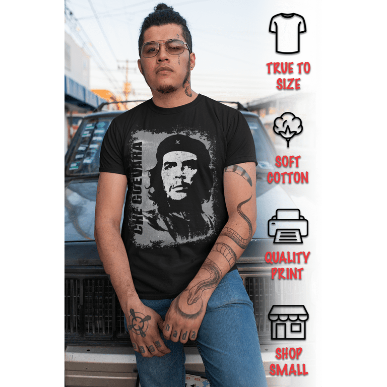 Che Guevara T Shirt Red On Black Portrait Cuban Revolution Official Mens  Size M