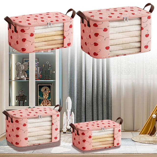 CQCYD 2Pcs Quilt Storage Bag, Transparent Clothes Sorting Bag, Winter Quilt Organizer, Waterproof Moving Bag for Clothes, Furniture Protector, Space Saver for Closet