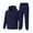 Navy_007, variant on Hooded Tracksuit Men 2 Piece Hoodies and Joggers Set Fashion Sweatsuit Set Winter Comfortable Long Sleeve Hoodies and Sweatpants Blue S