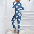 thumbnail image 2 of Shldybc Womens Pajama Sets Sexy Deep V Neck Butt Flap Pajamas Onesie Sexy Bodycon Bodysuit Long Sleeve Onepiece Jumpsuit Rompers - Fall/Winter Clearance, 2 of 7