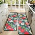 thumbnail image 4 of Kitchen Rugs Sets Of 2,Pioneer Flower Floral Print Pattern Anti Fatigue Kitchen Mat Rugs Non Slip Washable,Decorative Kitchen Floor Mats for Kitchen,Sink,Laundry,17"x47"+17"x47", 4 of 5