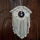 thumbnail image 5 of Ilios Innova | Tapiz Colgante de Algodón Boho Ojo Turco Azul Tejido a Mano, Decoración de Pared, Beige con Detalles en Azul, Amuleto Protector para Hogar, Sala, Dormitorio., 5 of 9