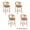 Pu Brown-Natural Wood, variant on Dayalane 26" Modern Farmhouse Swivel Bar Stools Set of 4, Linen Upholstered Counter Height Barstools with Rattan Barrel Cane Back, Boho White Washed Oak Wooden Island Chairs for Kitchen Pub, Beige