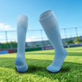 thumbnail image 2 of Boys Solid Color Football Socks Long Tube Knee High Socks Athletic Sport Socks for Soccer Training and Daily Wear, 2 of 5