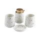 thumbnail image 1 of Dispensador de jabón de cerámica for baño de 4 piezas con bomba, taza for enjuague bucal y jabonera., 1 of 4
