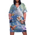 thumbnail image 2 of Ropa con bolsos para mujer Vestido de cumpleaños Animales legendarios Pegaso volando en el cielo nocturno 8 Pegasos en todos los colores, 2 of 7