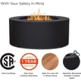 thumbnail image 5 of Real Flame Aegean 36" Round Steel Propane or Natural Gas Fire Pit Table in Black, 5 of 9