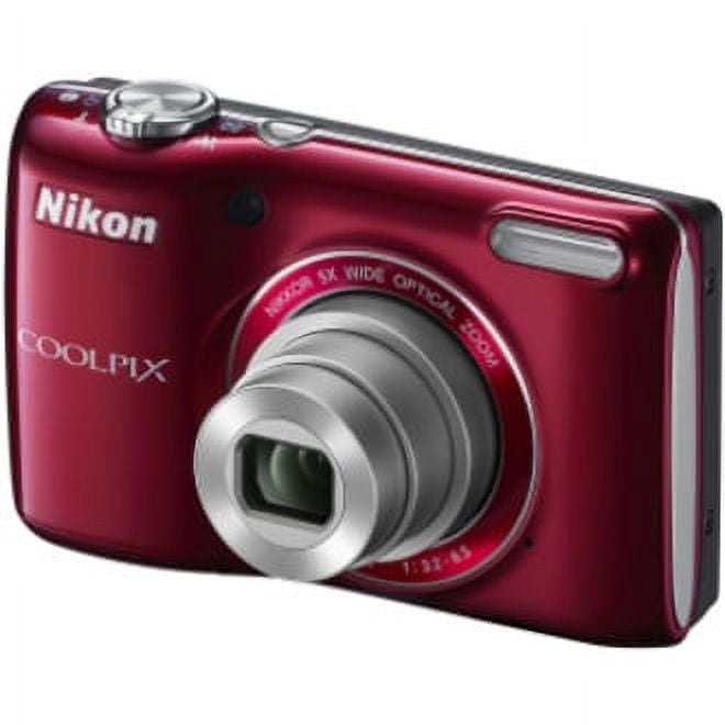 Nikon Coolpix L26 16.1 Megapixel Compact Camera, Red - Walmart.com