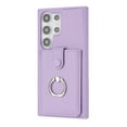 thumbnail image 2 of ELEHOLD Case for Samsung Galaxy S25 Ultra, PU Leather Wallet Case with Card Slot, 360° Rotating Ring Stand Cover,Purple, 2 of 6