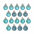 thumbnail image 2 of Northlight 18ct Shatterproof 4-Finish Christmas Ball Ornament Set 1.25" - Turquoise, 2 of 8