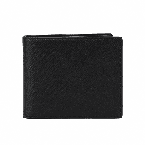 Zenvera fashion - Men's Genuine Leather Black Bi-Fold Wallet – Slim Credit Card Holder with Cash Pocket & ID Holder