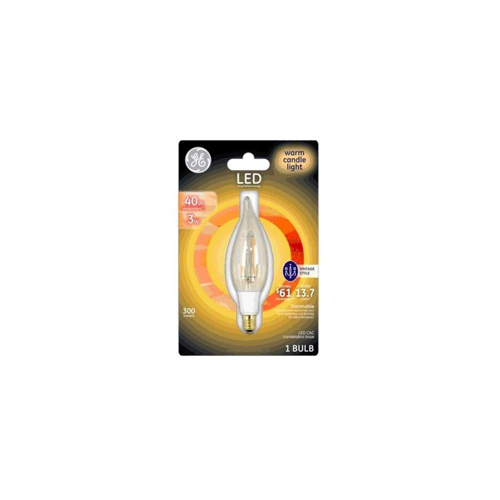 ge 33027 vintage candelabra base led light bulb, 300 lumens Walmart