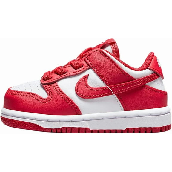 Toddler's Nike Dunk Low White/University Red-White (FB9107 119) - 5