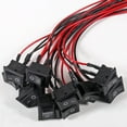 thumbnail image 6 of 10PCS KCD1-01 Pre-Wired On/Off Boat Switch Toggle Switch 2 Pin 6A/250V 10A/125V AC Mini Square Toggle Switch for Auto Cars, 6 of 6
