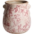 thumbnail image 2 of 6.68in. Tuscan Planter & Room and Home Decor, Decorative Vase, Indoor/Outdoor Ceramic Plant Pot, Drainage Hole, Red, 2 of 14