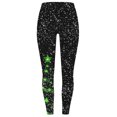 thumbnail image 5 of oelaio Christmas Leggings for Women Snowflake Xmas Trees Printed Holiday Tights High Waisted Workout Gym Pants Black M, 5 of 7