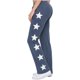 thumbnail image 2 of Tommy Hilfiger Pantalones de chándal casuales con estampado de estrellas para mujer, azul, pequeño Tommy Hilfiger Pantalones deportivos, 2 of 2
