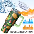 thumbnail image 3 of Winter Holiday Christmas Gifts 40oz Coffee Mug with Handle and Straw, Stainless Steel Insulated Leak Proof Tumbler, Cute Travel Cup, 3 of 4