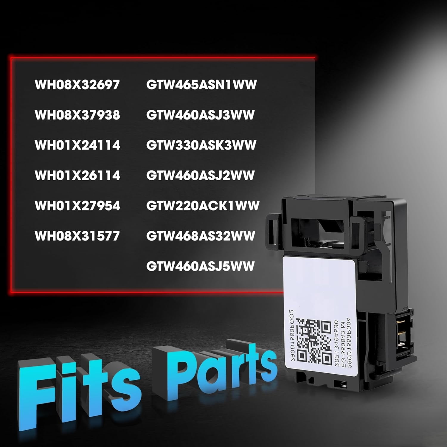 WH08X32697 WH08X37938 Washer Door Lid Lock Switch Replaces WH01X24114 WH01X26114 WH01X27954 WH08X31577 for GE GTW465ASN1WW GTW460ASJ3WW GTW330ASK3WW GTW460ASJ2WW GTW220ACK1WW