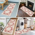 thumbnail image 5 of 2'x6' Rug Runners for Hallways Kitchen, Spring Flowers Non Slip Entryway Beside Floor Carpet Runner, Floral Wreaths Watercolor Countryside Washable Laundry Room Bedroom Throw Rugs Mat for Family Pet, 5 of 8