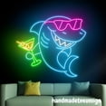 thumbnail image 4 of Handmadetneonsign Shark Drinking Margarita Neon Sign, Cocktail Wall Art Decor, Bar Pub Wall Decor 67975, 4 of 5