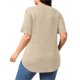 thumbnail image 2 of TaTaai Plus Size Everyday Top Women, Striped Short Sleeve Round Neck T-Shirt, Loose Fit Five Quarter Sleeve Blouse, Lightweight Soft Casual Apparel Gift, 2 of 9