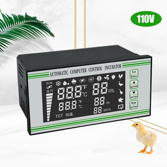 Miumaeov Digital Automatic Incubator Controller 110V XM-18S Egg Hatcher with Temperature Humidity Sensor Probe Egg Hatching Machine