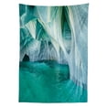 thumbnail image 3 of Ambesonne Nature Tablecloth Rectangular Table Cover, Marble Caves Lake, 60"x84", Turquoise Grey, 3 of 4