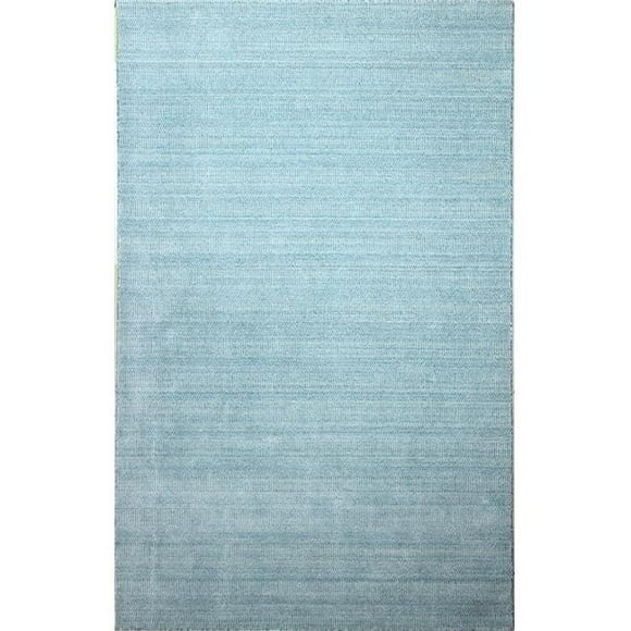 Bashian M144-AQ-8X10-BMA Matrix Collection Geometric Contemporary Wool & Viscose Hand Loomed Area Rug&#44; Aqua - 7 ft. 9 in. x 9 ft. 9 in.