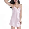 thumbnail image 4 of BLVB Women Satin Nightgown Babydoll Dress Sleepwear Mini Slip Nightwear with Adjustable Straps S-XXL, 4 of 6