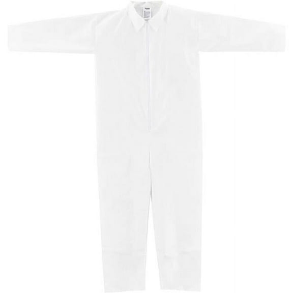 Global Industrial Disposable Microporous Coverall with Open Wrists & Ankles - White, Extra Large - 25 per Case