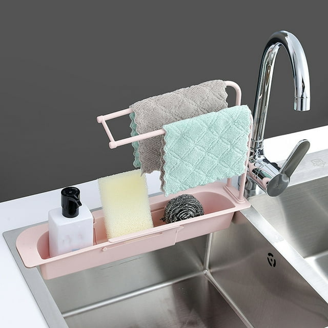 Cqxid Drain Rack Under $10 Household Faucet Clip Rack Kitchen Sink Rag Bath Holder Soap Storage Box
