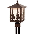 thumbnail image 1 of Yosemite 1L Bronze Rustic Outdoor Tree Post Light White Glass, 1 of 2
