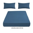 thumbnail image 3 of Sábana ajustable tamaño completo 78x86 con fundas de almohada, colchón antideslizante de bolsillo profundo, sábana suave de poliéster para niños, adultos y mascotas, 3 of 6