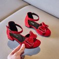 thumbnail image 3 of Mepaouo Heels Sandal for Girls Open Toe Ankle Buckle Strap Dress Shoes Bow Wedding Party Chunky Pumps, 3 of 5