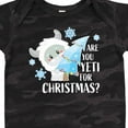 thumbnail image 4 of Inktastic Are You Yeti for Christmas with Yeti Holding Christmas Tree Boys or Girls Baby Bodysuit, 4 of 5