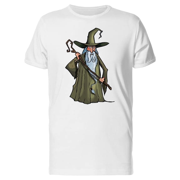 Green Wizard With A Staff Tee Men's -Image by Shutterstock