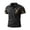 Black, variant on Men's Print Polo Shirt, Camo Color Block Short Sleeve Casual Top, Outdoor Western Style Golf Shirt for Men