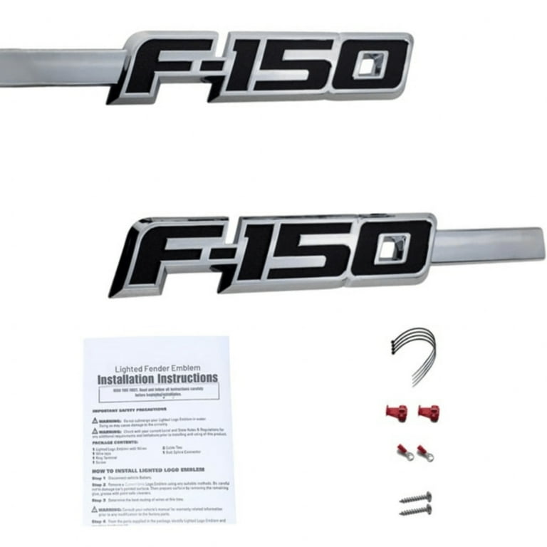 Ford Triton V8 emblem set badge logo F-150 F150 side fender OEM Genuine Original Ford Triton V8 emblem set badge logo F-150 F150 side fender OEM Genuine Original