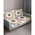 thumbnail image 3 of Rustic Bee Garland Sofa Couch Cushion Covers Washable, Removable Stretchable Sectional Couch Covers, Spring Floral Watercolor Slipcovers for L & T Shape Sofa Furniture Protector S Size 2 pcs, 3 of 7